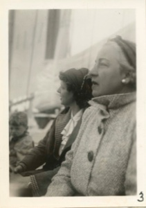 Image: Mrs. Lowell Thomas and other on Bowdoin